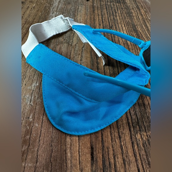 Tropical Floral Dog Shirt - Blue and Orange with hat and sunglasses 😎 - Picture 5 of 5